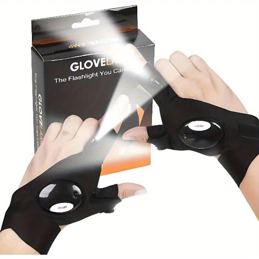 LED Flashlight Glove - Hands-Free Light for Repair, Fishing, Camping & Hiking