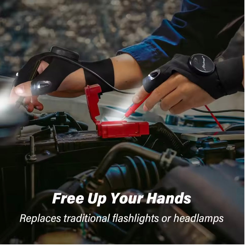 LED Flashlight Glove - Hands-Free Light for Repair, Fishing, Camping & Hiking