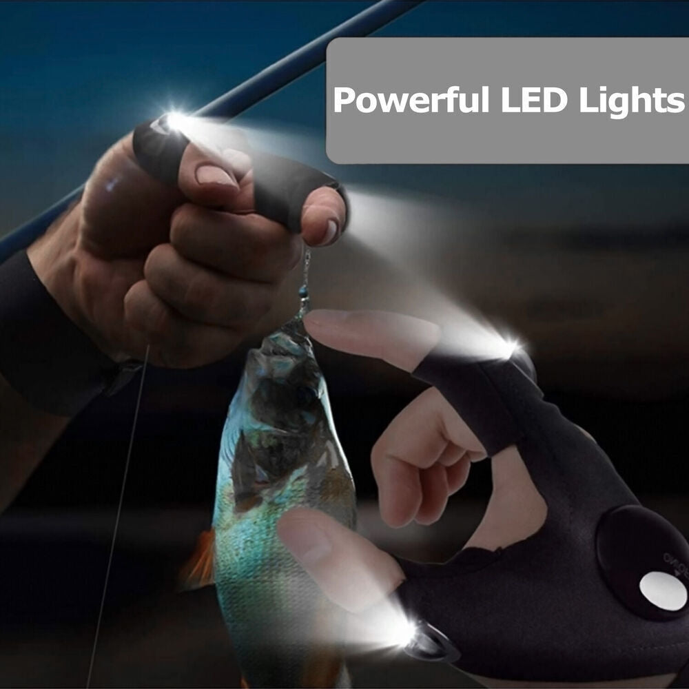 LED Flashlight Glove - Hands-Free Light for Repair, Fishing, Camping & Hiking