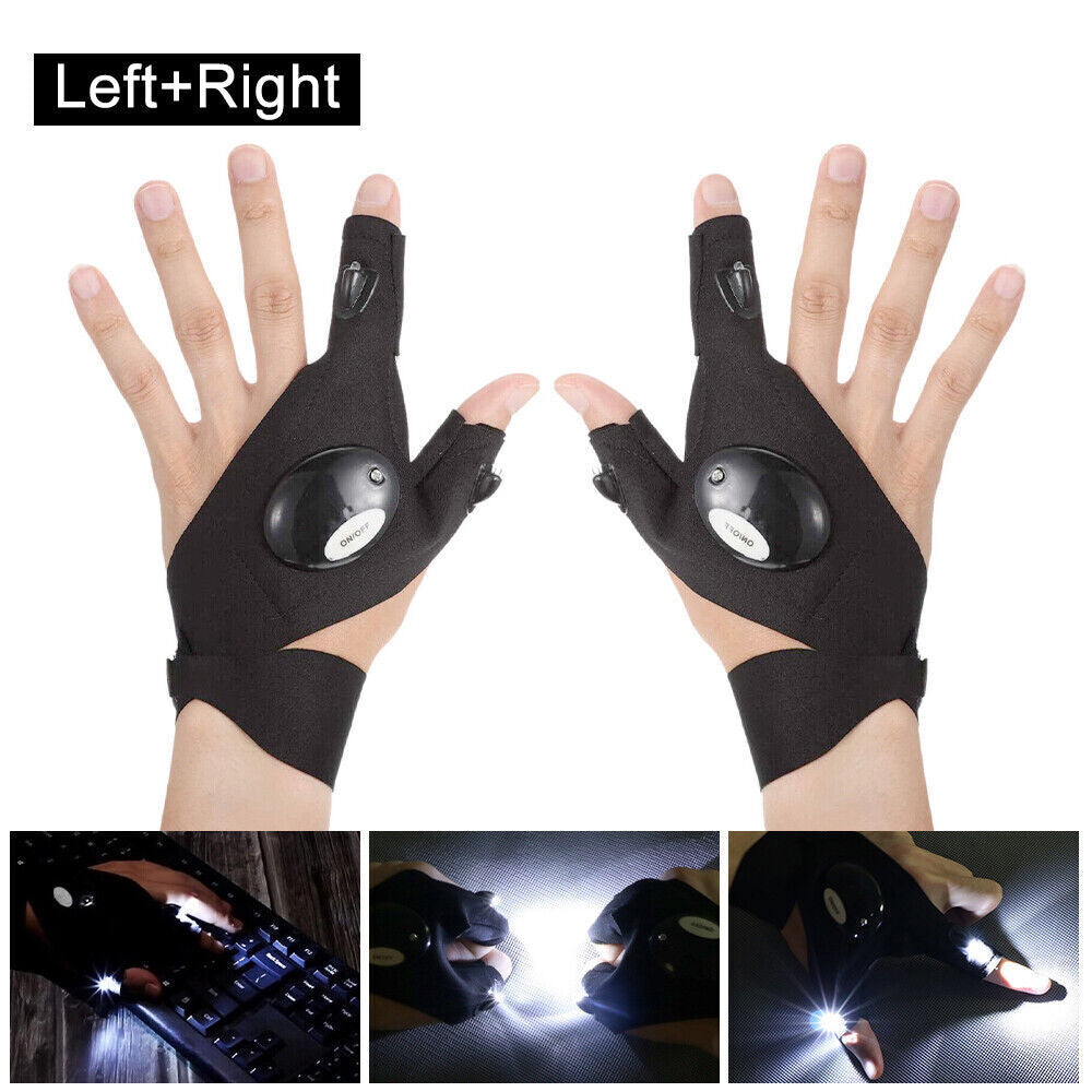 LED Flashlight Glove - Hands-Free Light for Repair, Fishing, Camping & Hiking